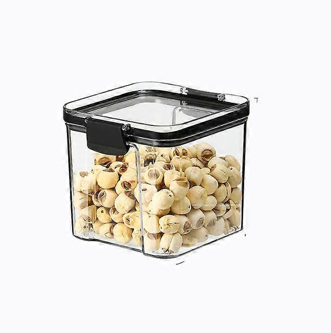 Thickened Square Transparent Sealed Jar Grain Kitchen Storage Jar Box Snack Tea Storage Jar