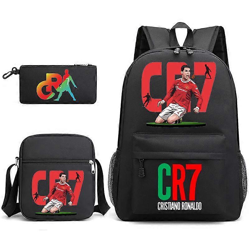 3pcs CR7 Bookbag Zaino per bambini Student Boys Girls Borse scolastiche Set di borse a tracolla Zaini giornalieri Mochilas
