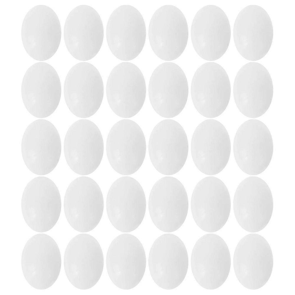 30Pcs Solid Plastic Pigeon Eggs for Tricking Birds to Stop Laying Eggs