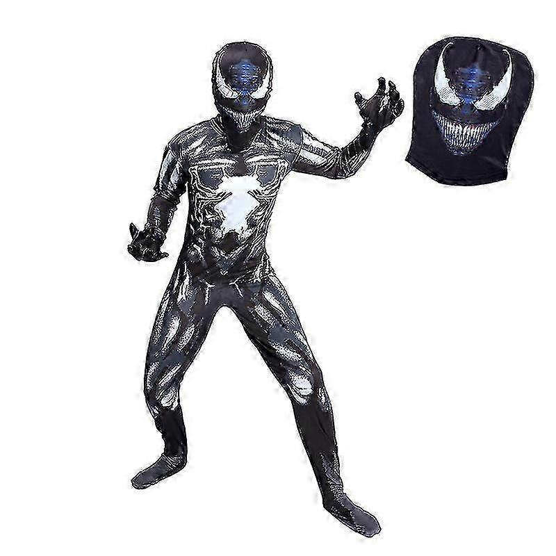 Children's Role-play Costume Venom Jumpsuit + Hood V