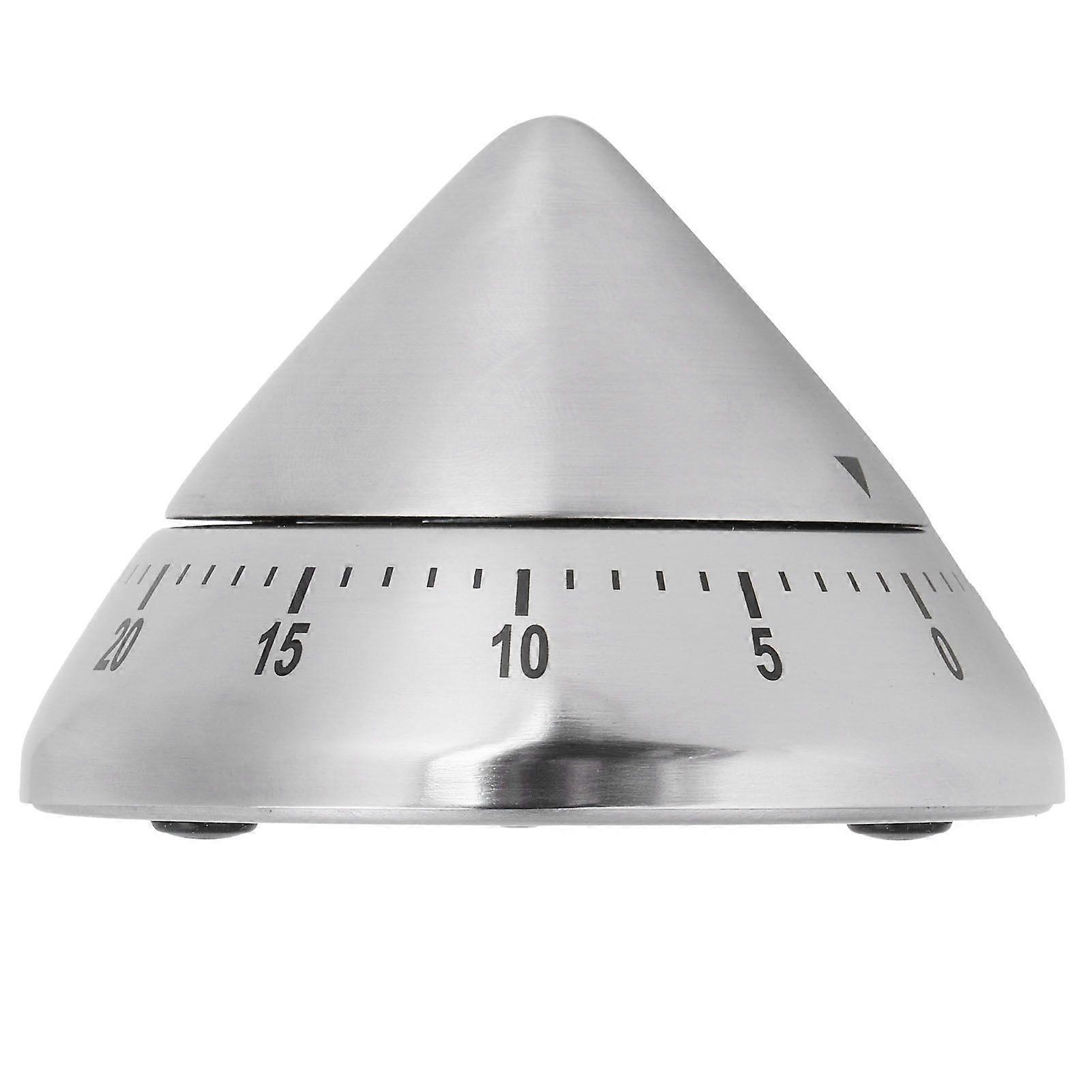 Kitchen Cooking Timer Stainless Steel Mechanical Timer Reminder Time Management Tools(PointedShaped )