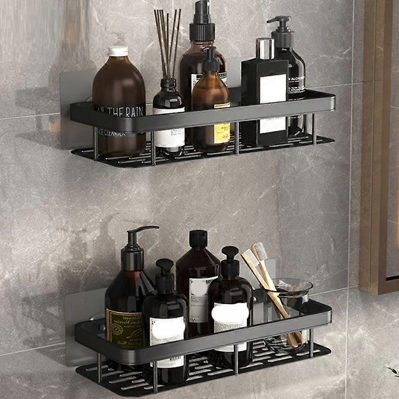 Bathroom Shelf Triangular Shelf Punch-Free Corner Shelf Suction Cup Tripod 2 Pcs