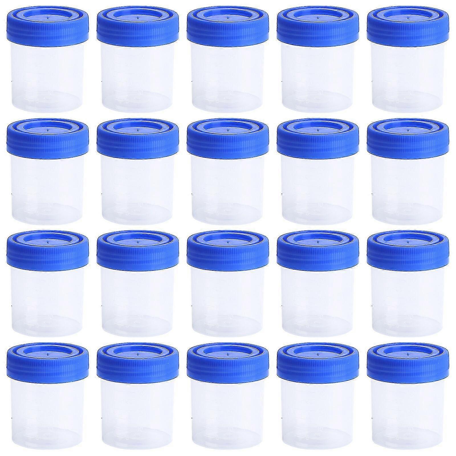 50 Pcs/1 Pack 40ml Specimen Sampling Practical Urine Container With Spiral Cover For Atory Use (om )