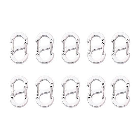 10Pcs Adjustment Buckle Stainless Steel Necklace Extender Connector Clasp Set Pendant Buckle Connector for DIY