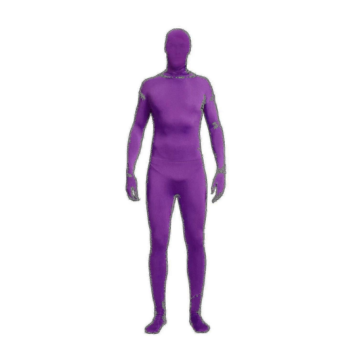 Uta Party Costume Invisible Morph Suit Adult Mens Womens Full Body Spandex Jumpsuits Tw Purple 150CM