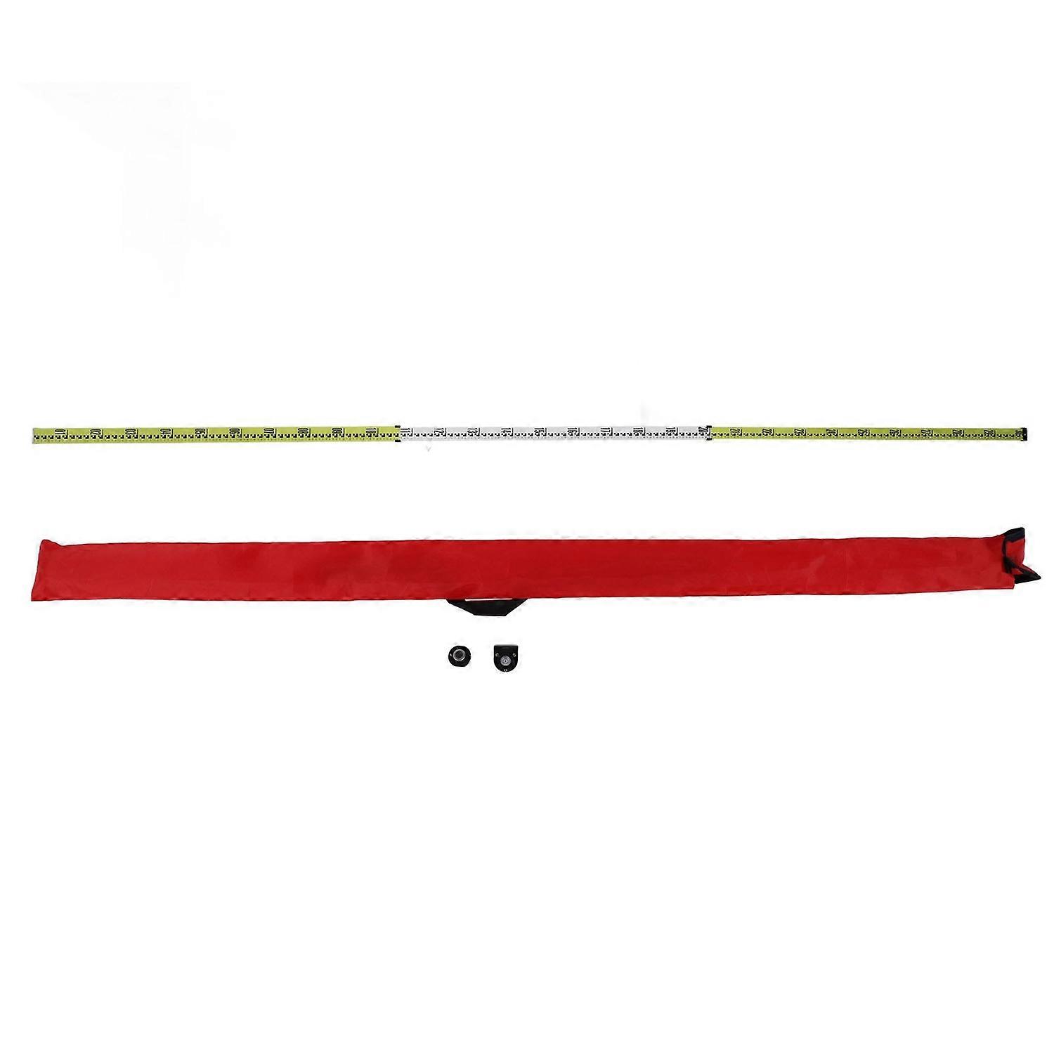 Dual Scale Tower Ruler Double Sided Telescopic Ruler with Bubble Level Optical Leveling Measurement 