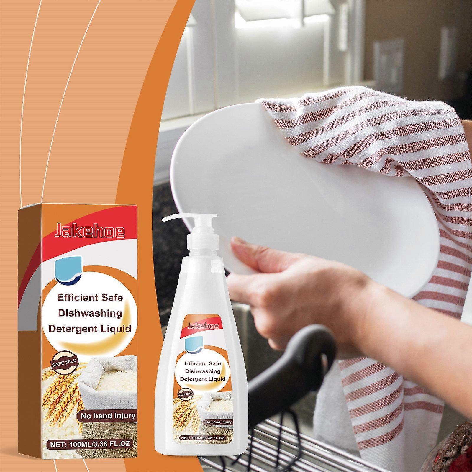Liquide vaisselle efficace Nettoyage puissant Détachage Élimination des huiles Solution de nettoyage fraîche et nettoyante 100ml
