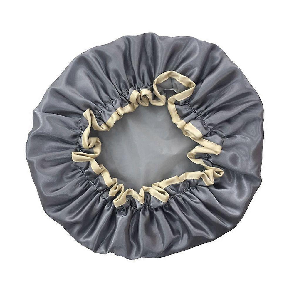 kvinner dusjhette hatt vanntett elastisk badehår badedeksel (grå)