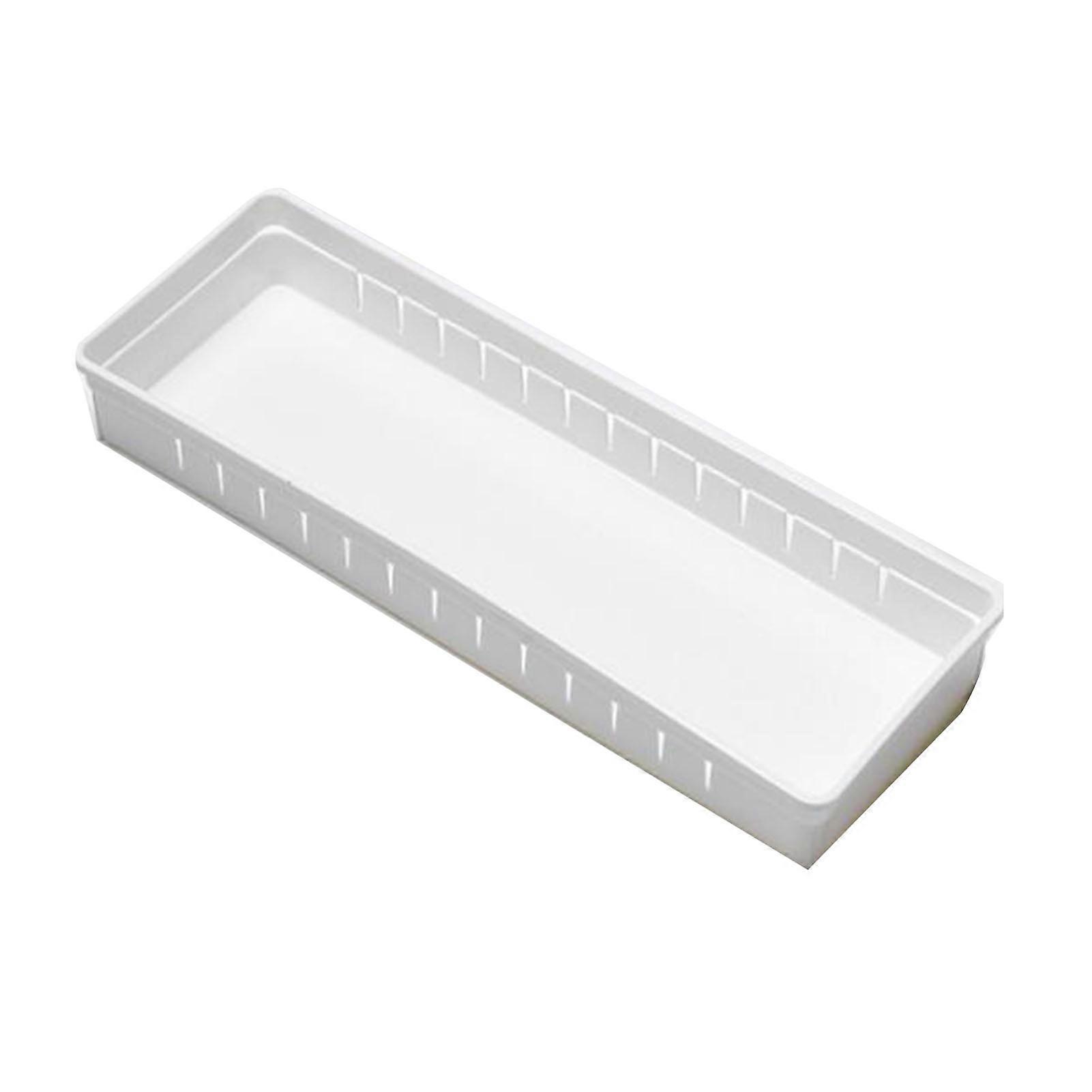Desk Storage Box Transparent PP Versatile Compartmented Plastic Organizer for Tableware Stationery