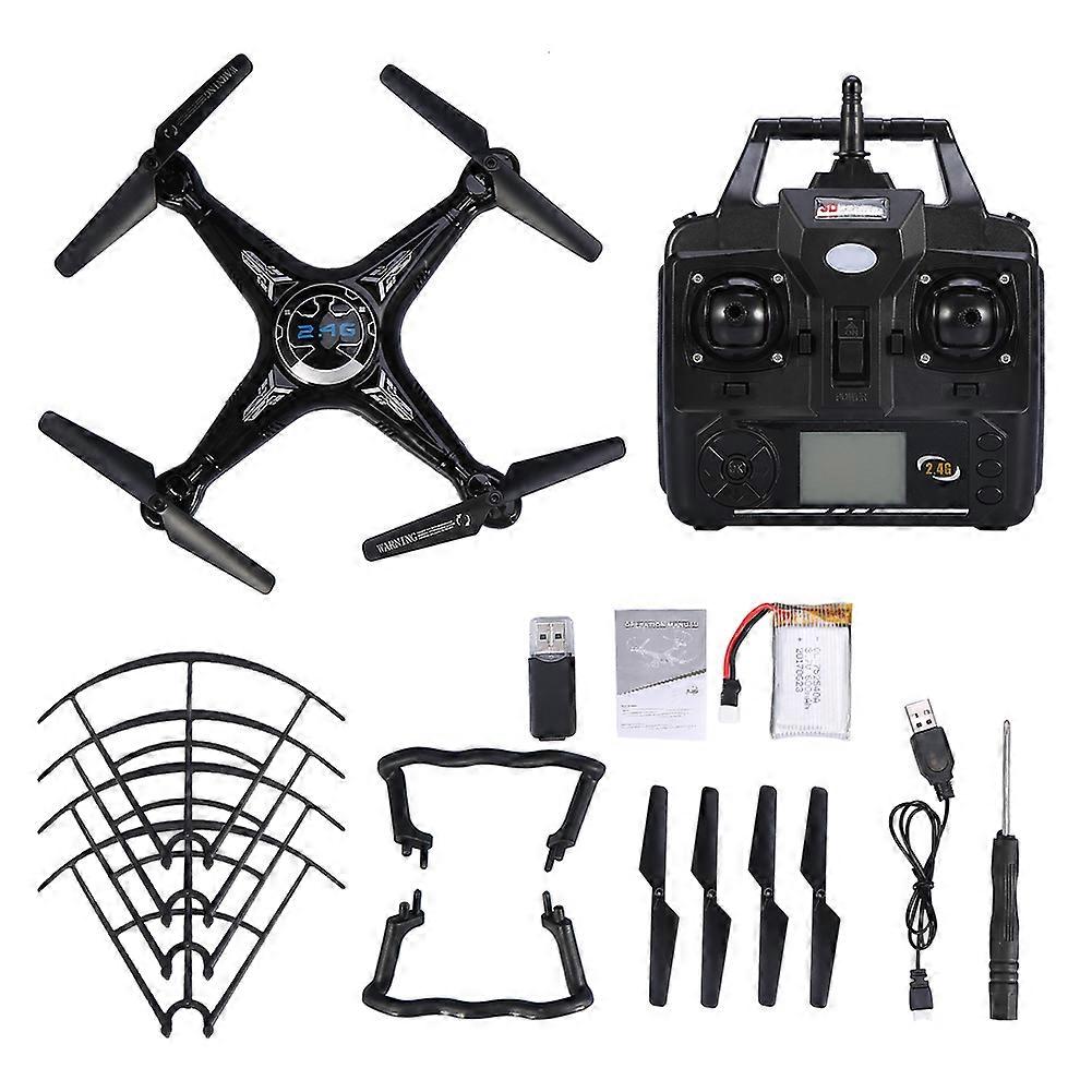 Remote Control Quadcopter RC Helicopter Drone Toy With HD Camera (Black Single Battery)