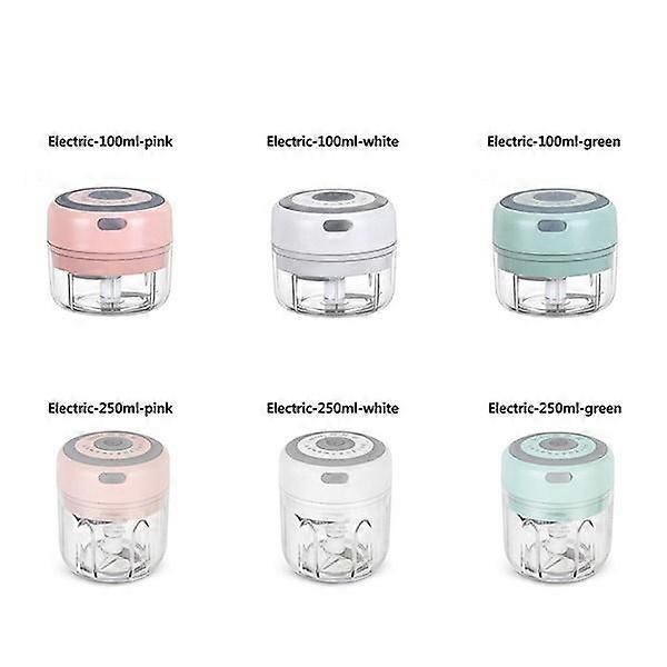 Electric Mini Garlic Chopper Garlic Cutter Garlic Masher Press Mincer Pepper Chili Vegetable Nuts Meat Grinder Food Processor Mincer Blender Mixer