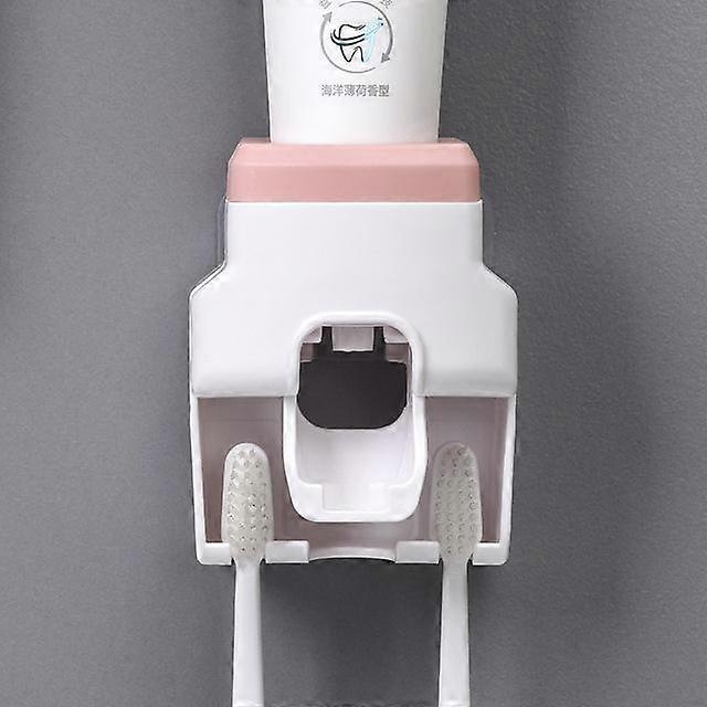 Creative Wall Mount Automatic Toothpaste Dispenser Bathroom Accessories Set Waterproof Lazy Toothpaste Squeezer Toothbrush Holder