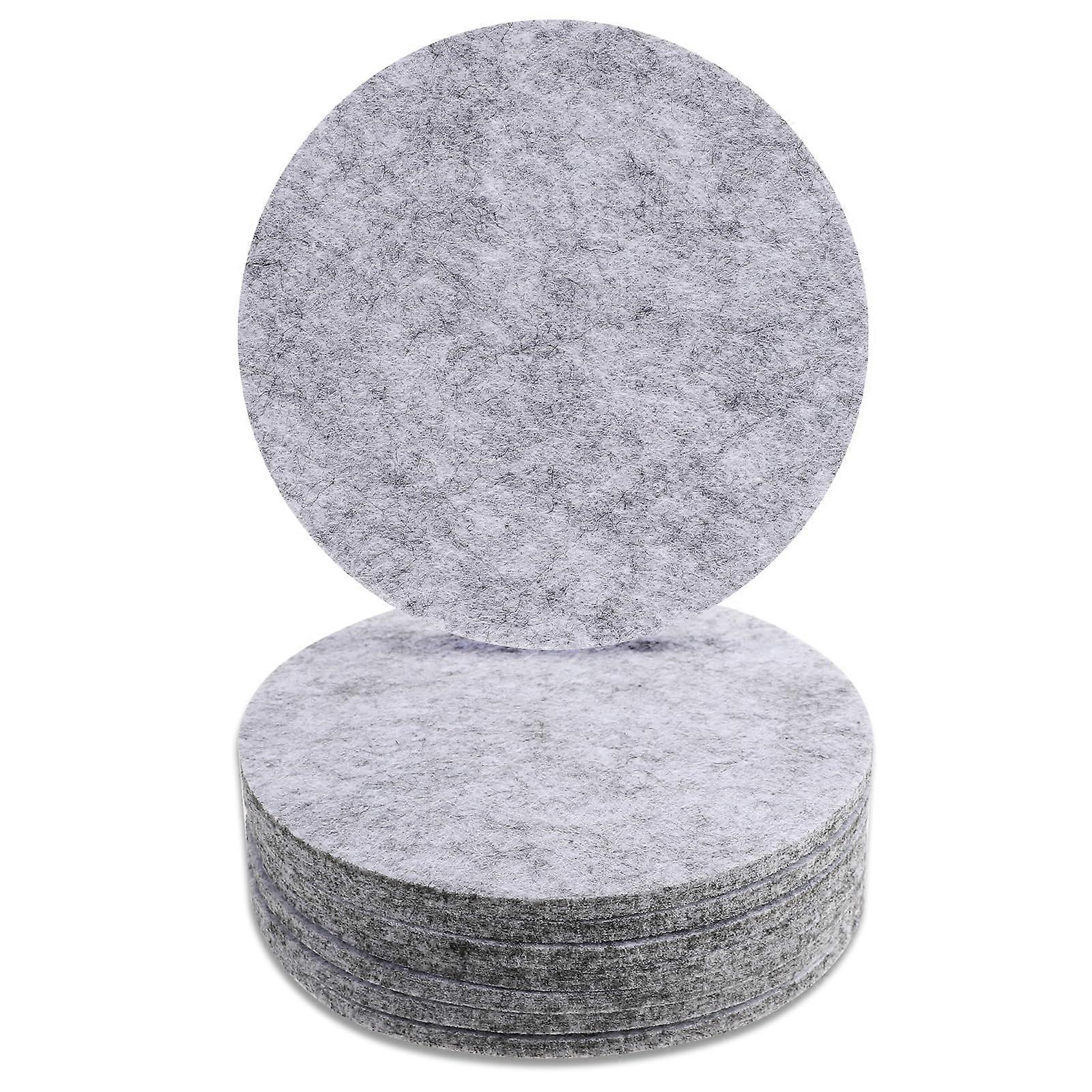12 pcs round felt coasters with cork base