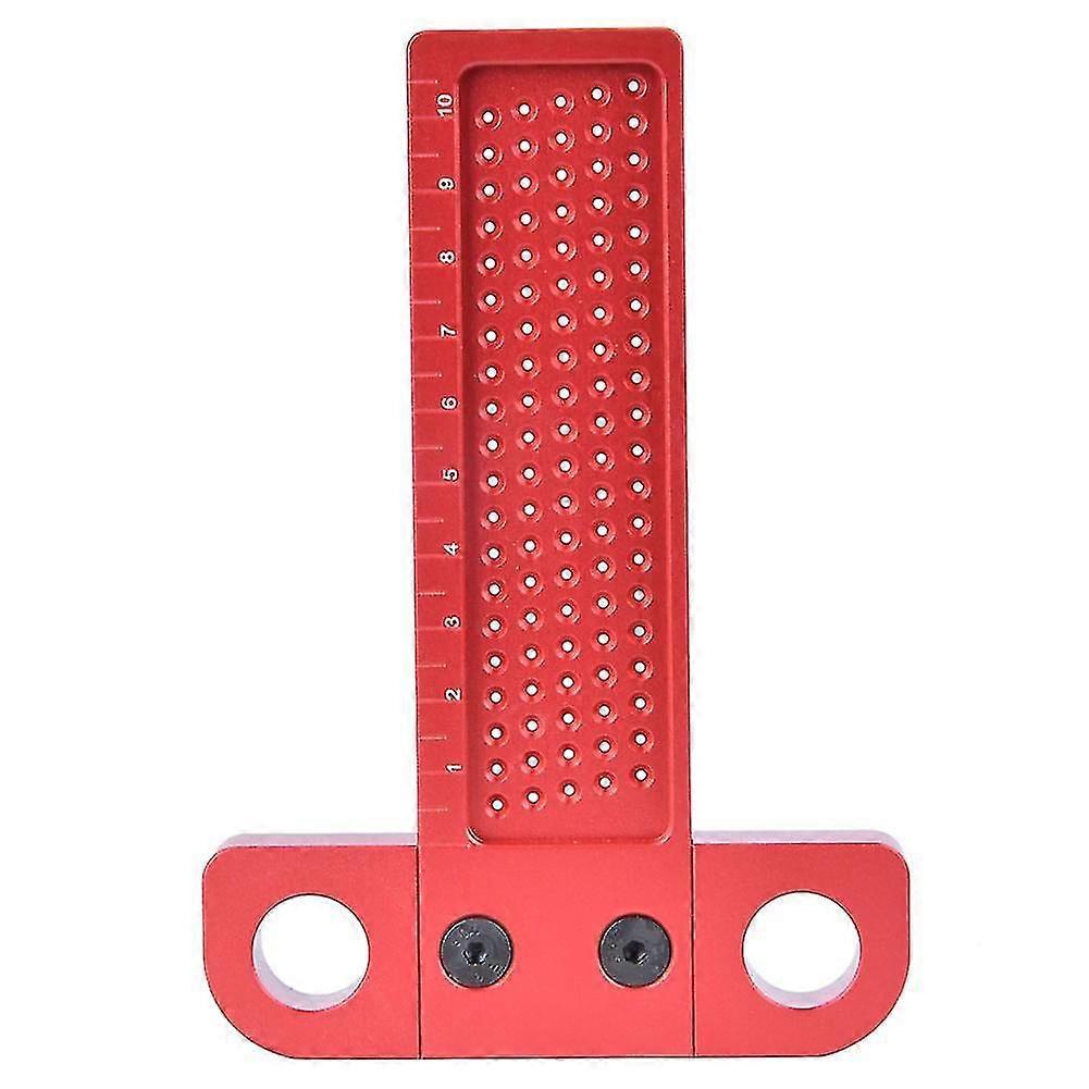 Woodworking Scribing Ruler T Type Aluminum Hole Gauge Carpenter Crossed Marking Tool