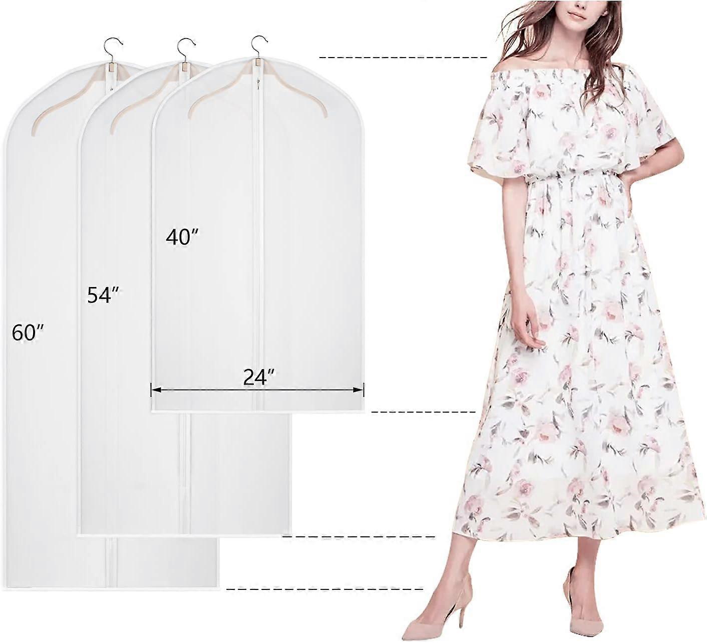 男性用クリアスーツバッグクローゼット防虫ガーメントバッグスーツコートドレスクローゼット収納用収納用、12個セット