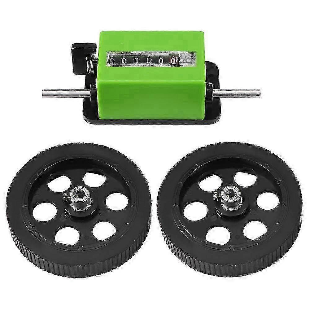 1pc Mechanical Length Counter Meter Counter Rolling Wheel Green