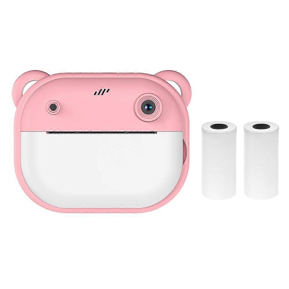 Kid Camera Children 1080P Digital Camera Thermal Print with 2.4Inch IPS Screen Photo Selfie Video Auto Focus with 2 Rolls Print Paper Birthday Gift fo