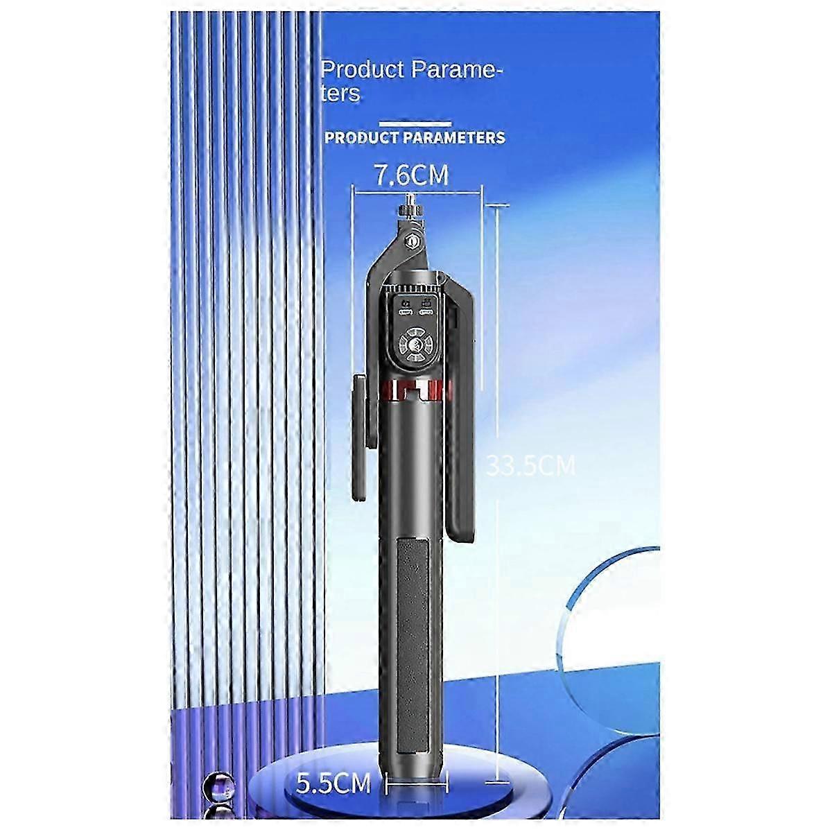 P325 Selfie Stick Four Legged Stand with Detachable Dual Bluetooth Remote Control, Extendable Selfi