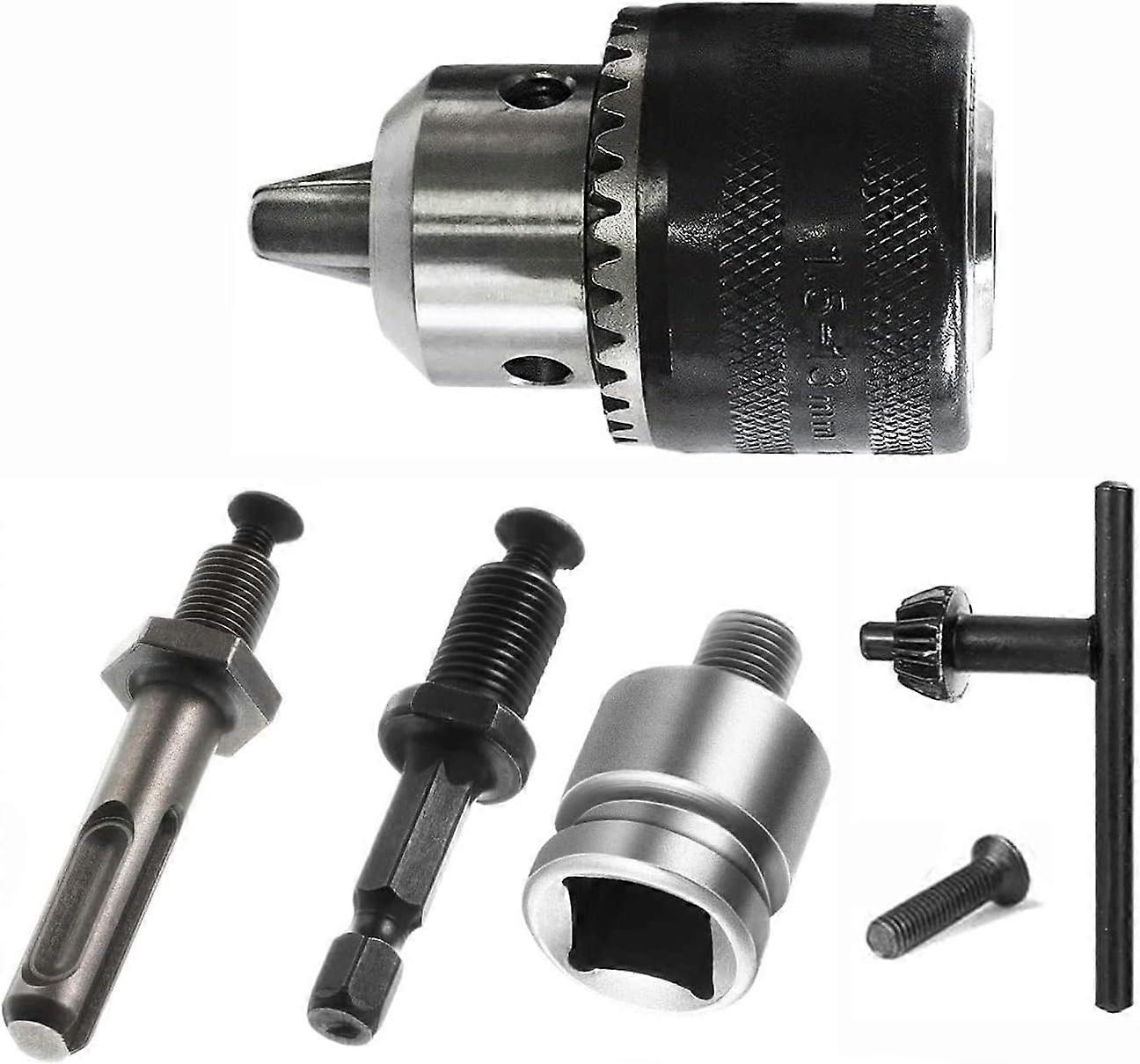 Quick Release Drill Chuck Adapter, SDS Plus Shank Stainless Steel Ensures Reversible Drills Compatibility And Single Torque Cap For Easy Removal And