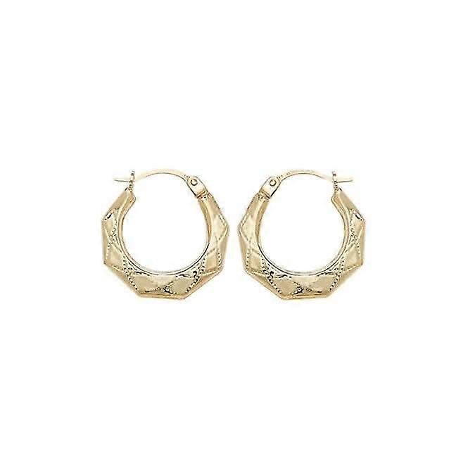 Boucles d’oreilles créoles en or jaune 9CT 10mm ER453