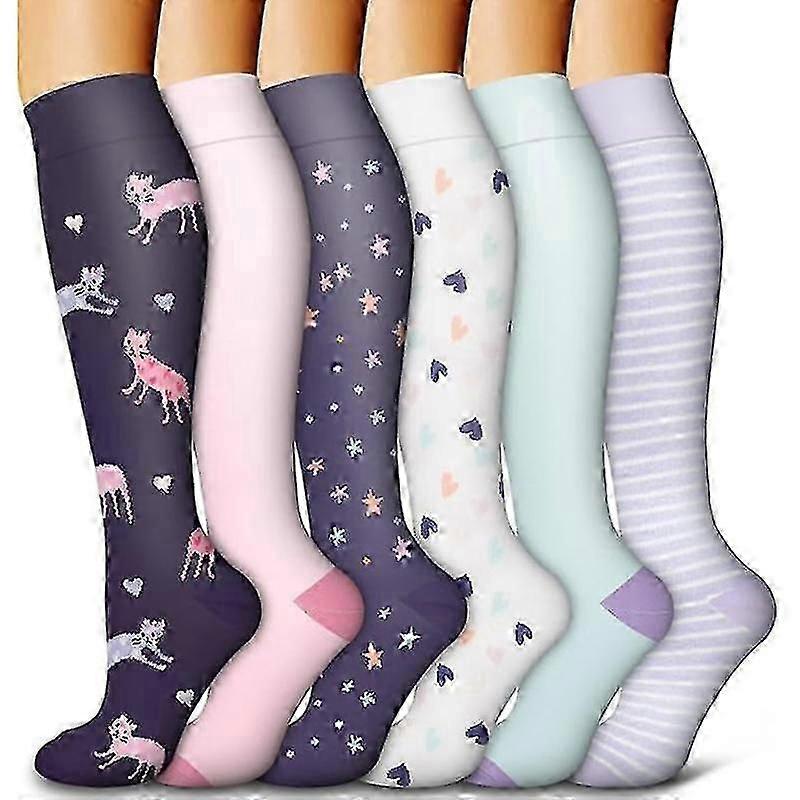 Socks For Women And Men 6 Pairs, For Running L XL Set 4