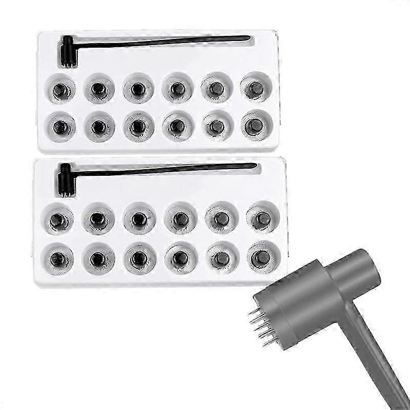 2BOX (24PCS) 7 Star Needle & Dermal Hammer, Needle Set