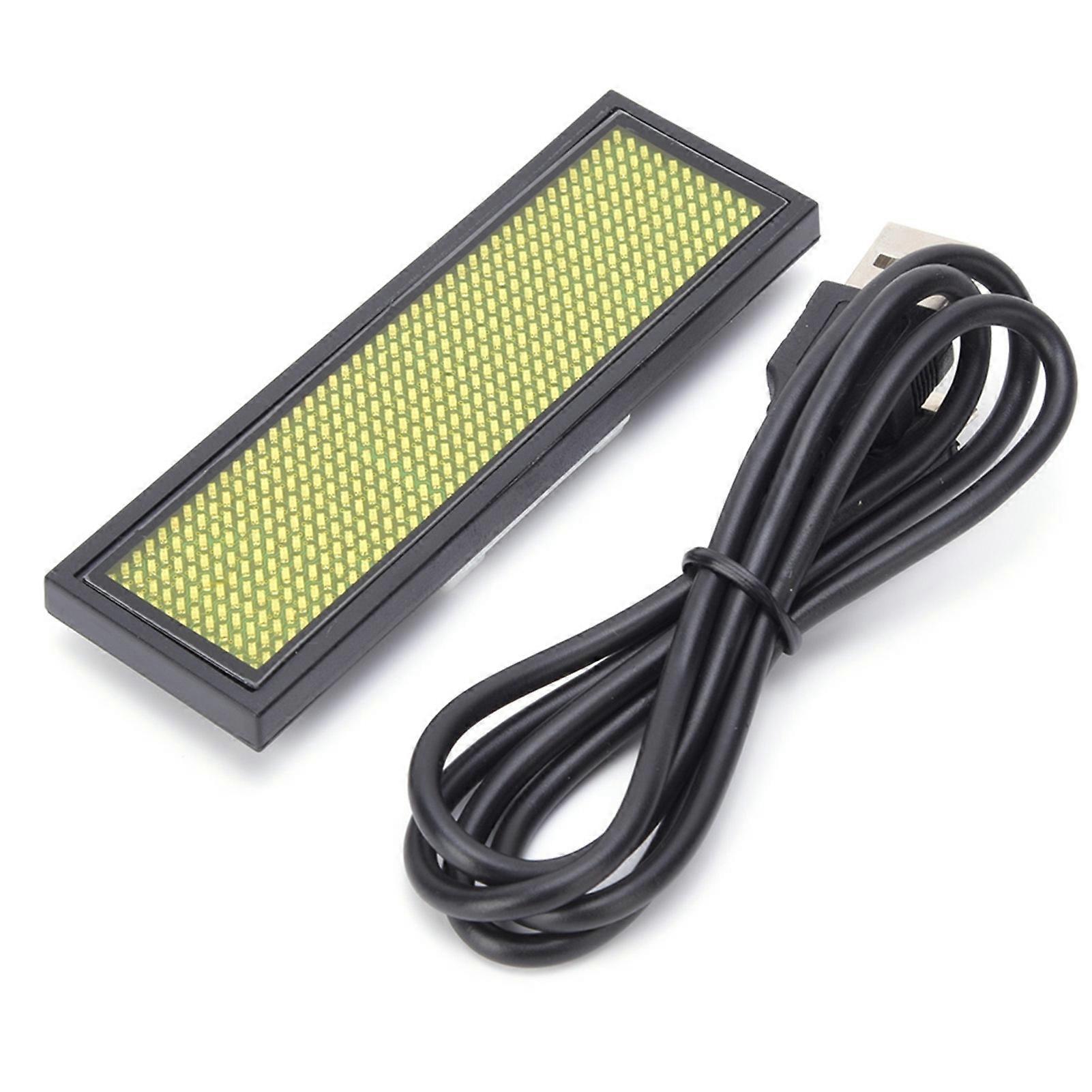 LED Name Badge Scrolling Message Tag Chinese 4 Character Sign Display