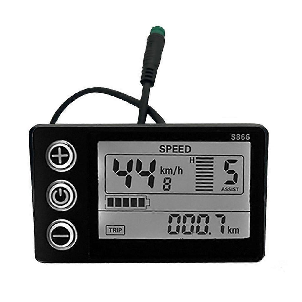 S866 Controller Panel Dashboard 24V/36V/48V Waterproof Plug LCD Display