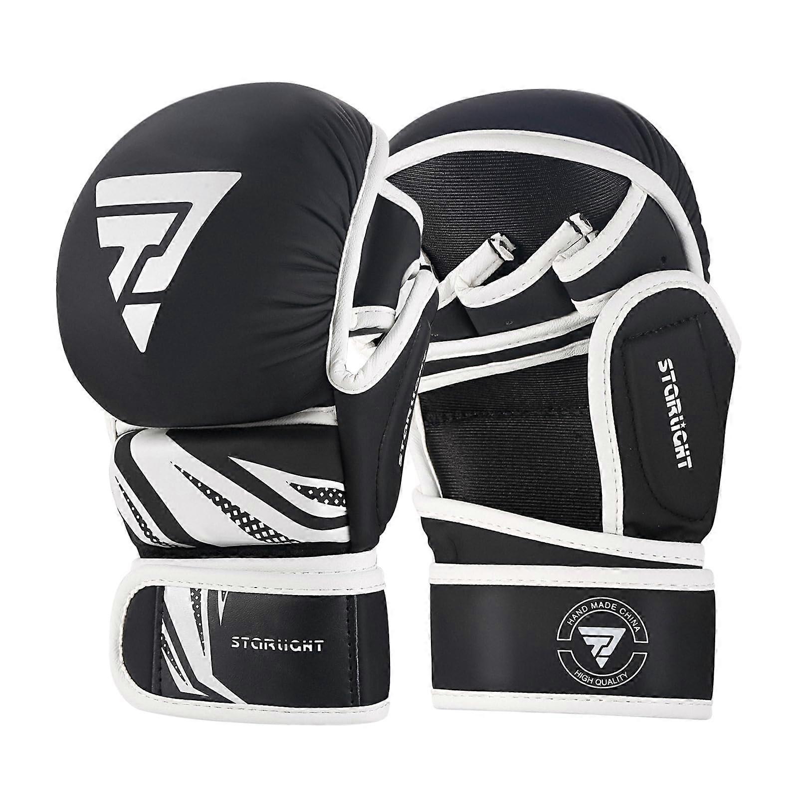 Hybrid Open Palm MMA Gloves for Sparring Grappling and Punching Bag Muay Thai Training