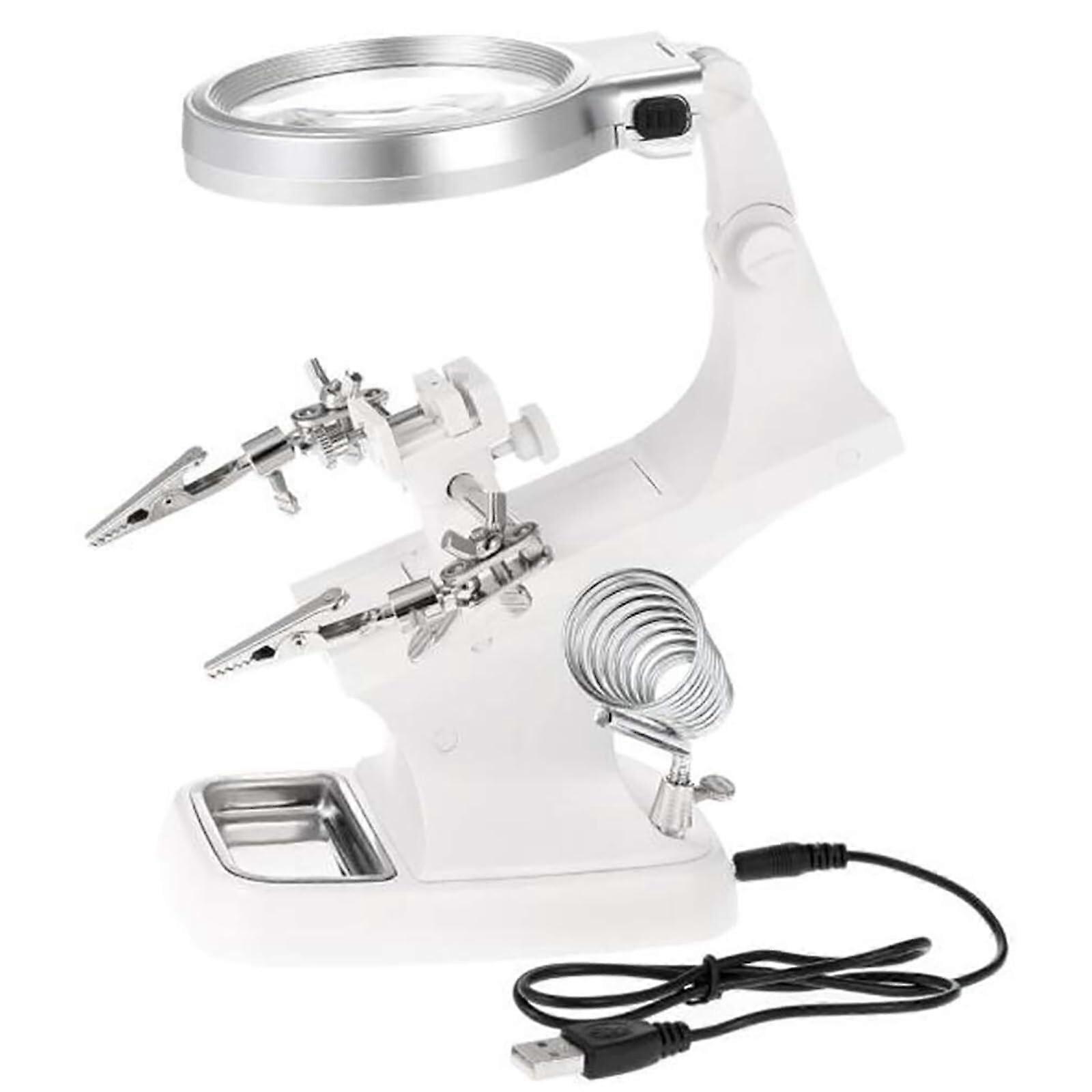 3X 4.5X LED Lamp Energy-Saving Maintenance Inspection Lamp Desktop 360-degree Adjustable Angle