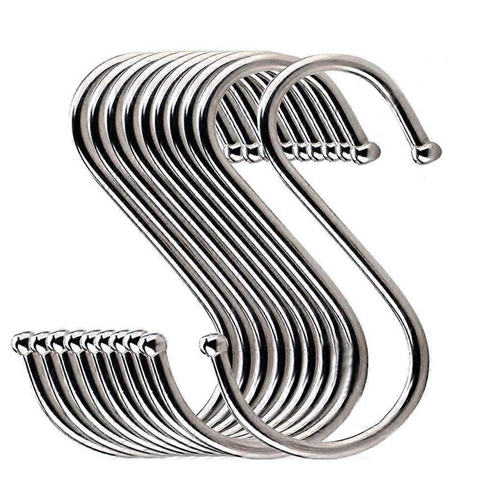 Heavy Service Metal Chrome Coro Plane Shape Hooks Set of 10 Large Durable Steel Hangers for Home and Office Use