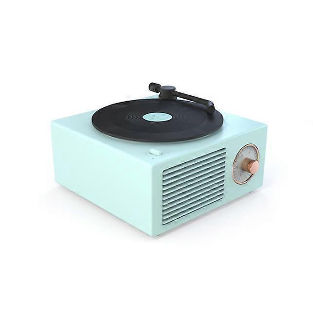 Small Multifunction Bluetooth Vinyl Record Player Wireless Audio (Blue)