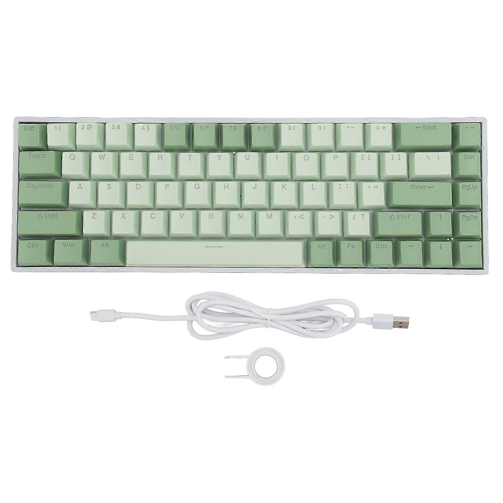 68 Key Wireless Mechanical RGB Dynamic Backlight Quick Response Rechargeable Gaming Keyboard for Android
