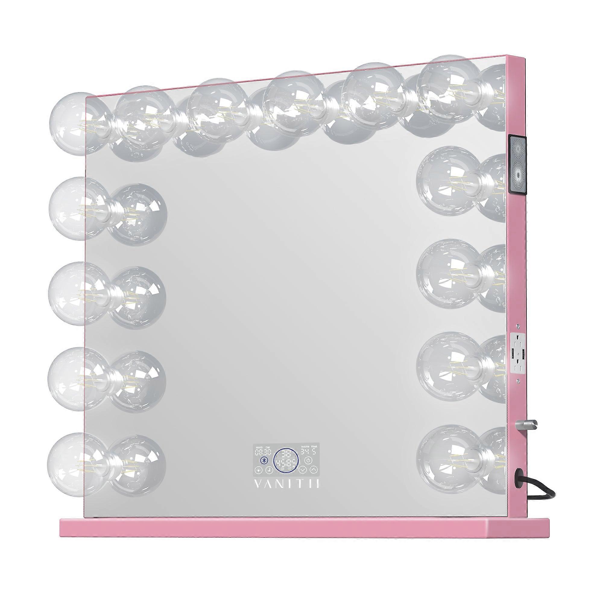 Vanitii Marilyn Hollywood Vanity Mirror Pro Max- Bordsskiva eller väggmonterad sminkspegel med 14 G95flm lampor