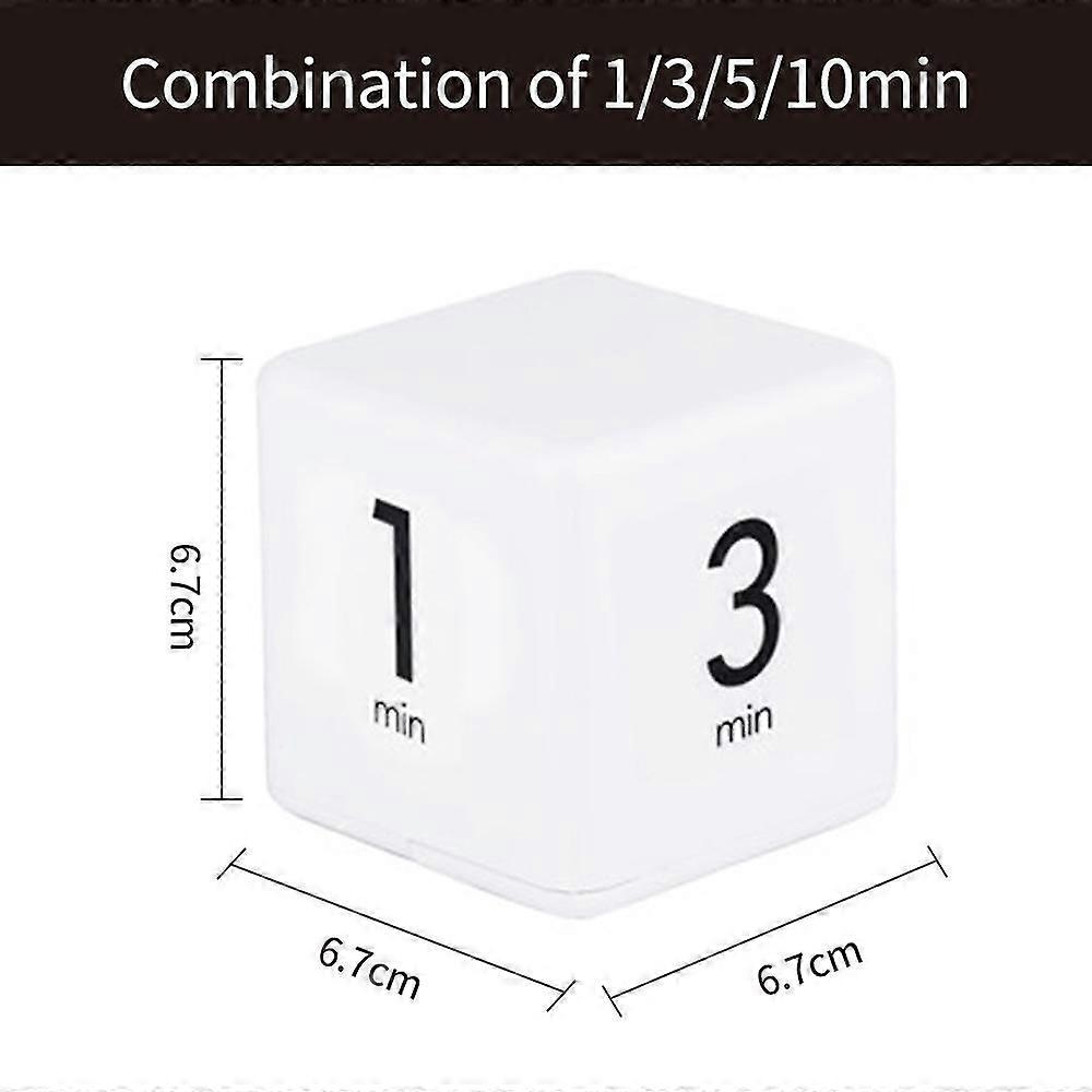 Portable Cube Timer Digital Kitchen Timer with Countdown Alarm 15-60 Minutes Flip Design
