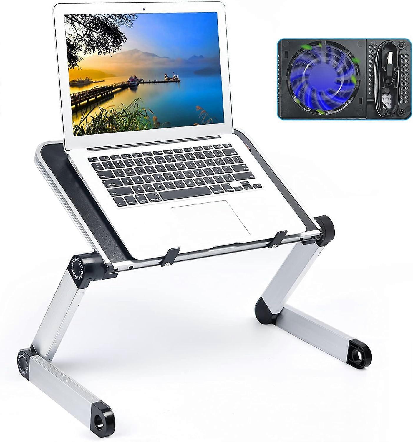 Folding Laptop Stand, Adjustable   Portable with Cooling Fan(Black) 9QK