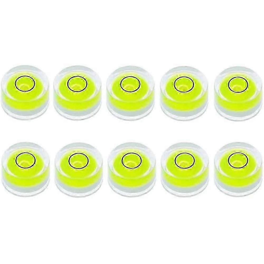 10pcs Mini Bubble Spirit Level 10x6mm Circular For Leveling Tripod Telescope 10x6mm, Non-adhesive