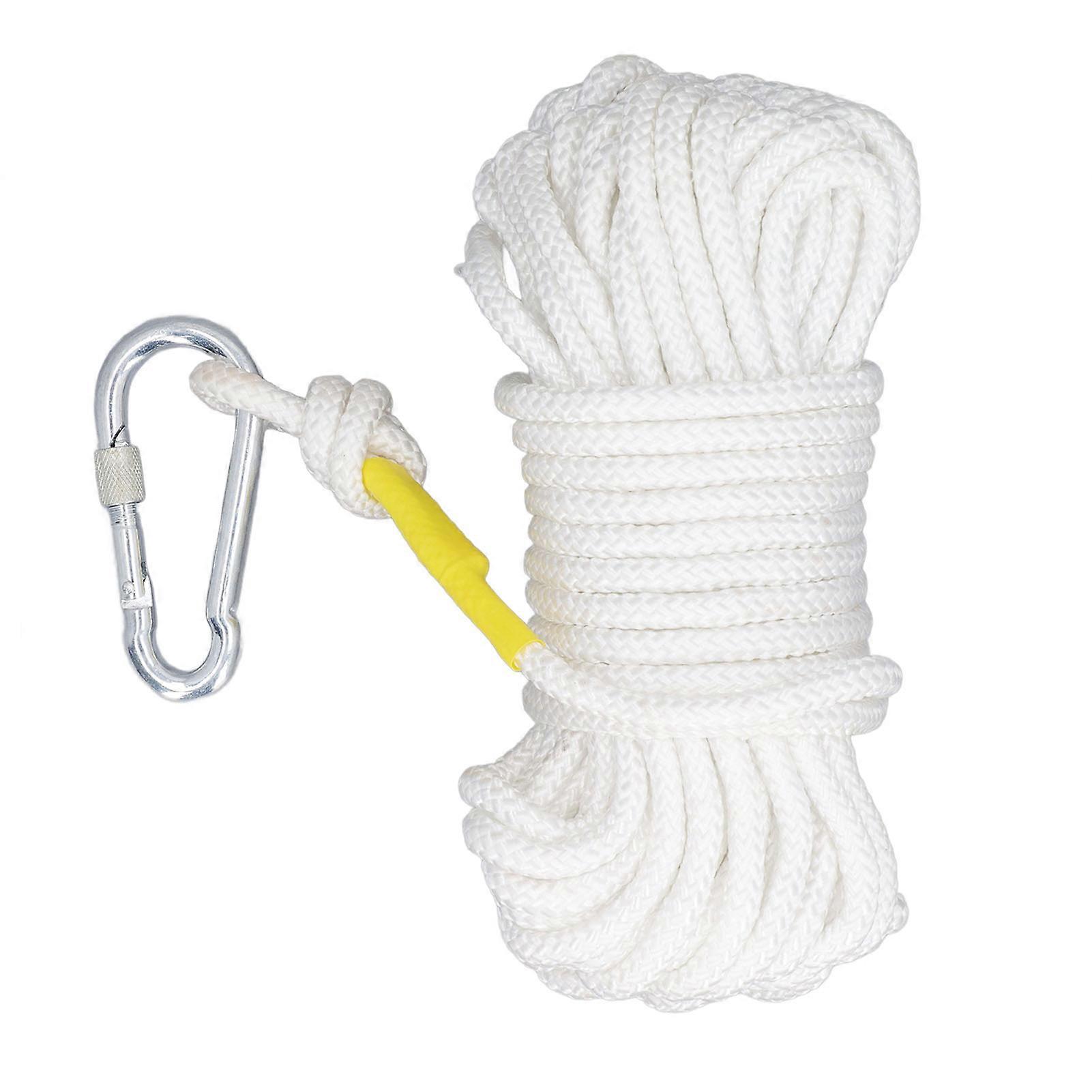 Durable Lifesaving Rope - 20m Escape & Rescue Rope with Rust-Resistant Hooks