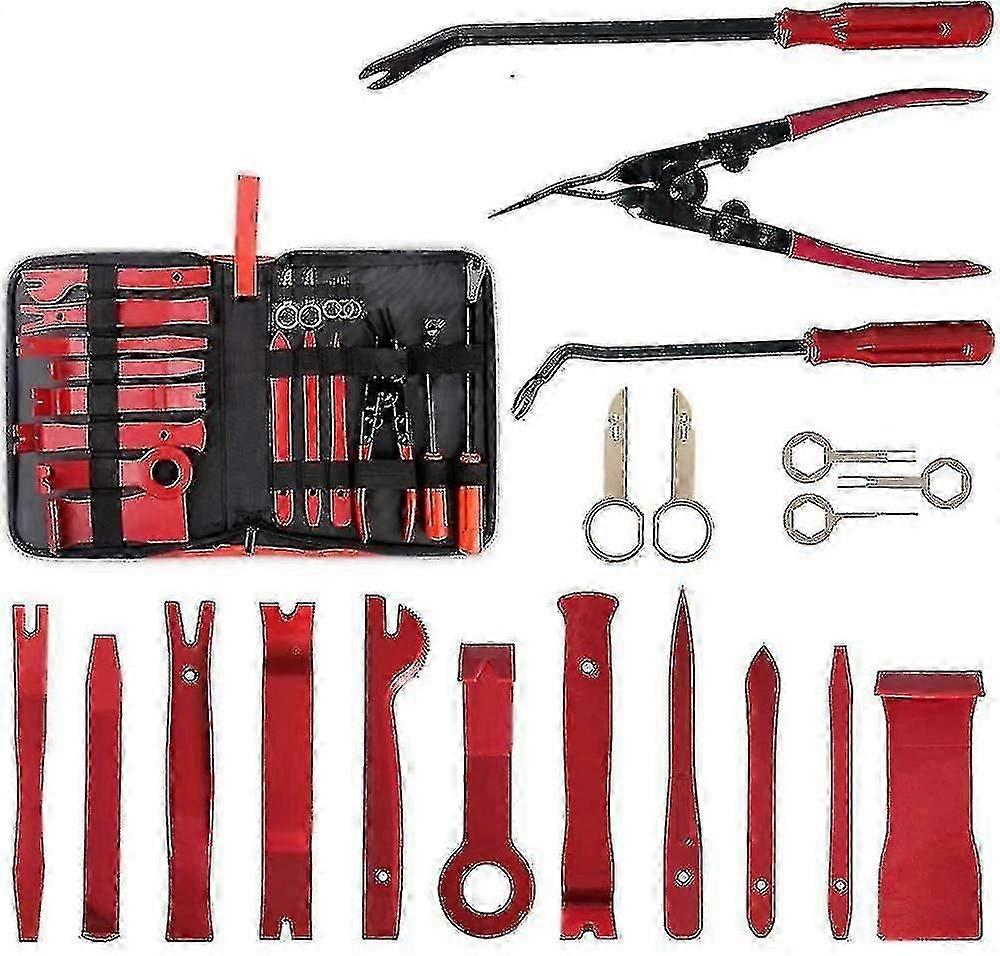 19pcs אוניברסלי חיתוך אוטומטי הסרה כלים להסרת רכב לקצץ כלי ערכת דלת המכונית לוח Dashboar