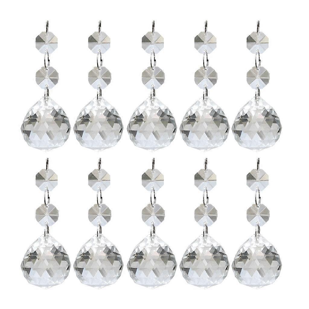 Kronleuchter Prisma Perlen Kette Klarglas Kristall Perlen, 20mm, 10 Stück