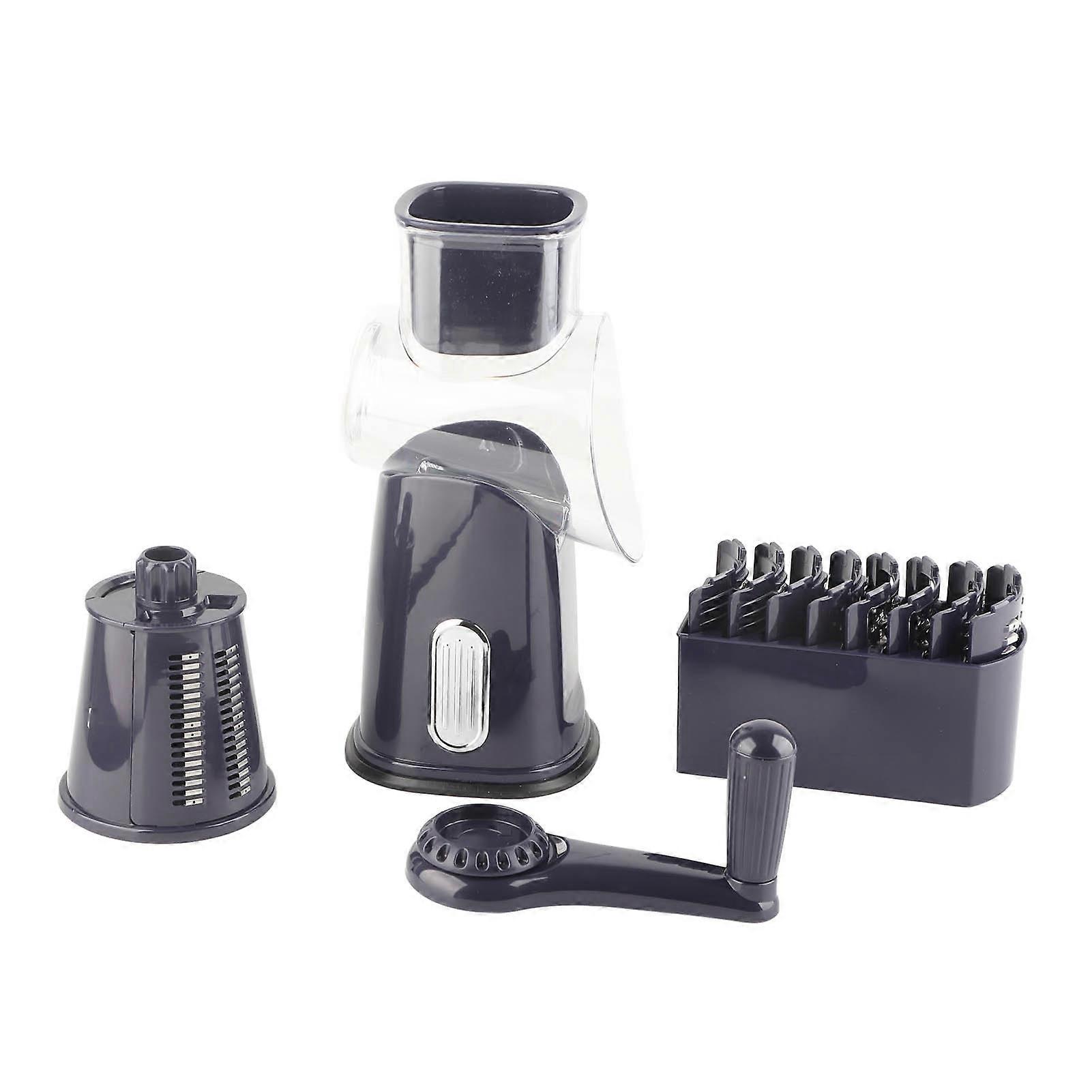 Rotating Cheese Grater Hand Roller Type Multi Blade Vegetable Cutter for Fruit Potato Nuts
