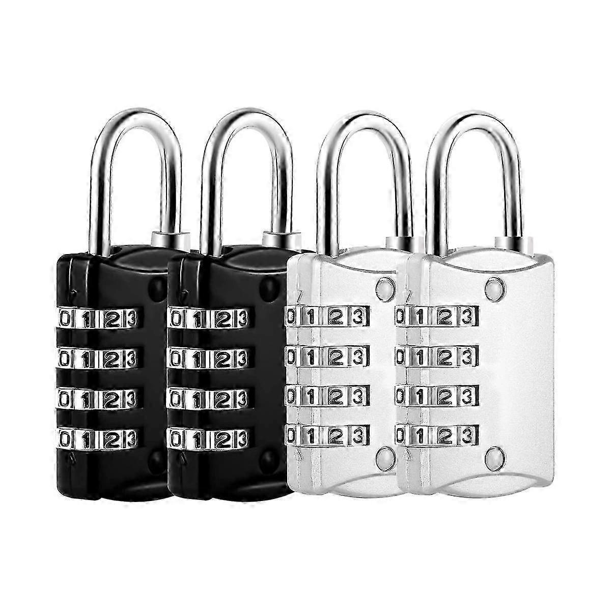 Combination Locks, 4 Digit Lock with Metal Code Lock, Weatherproof, Suitcase Lock, Combination Lock