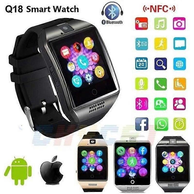 Q18 Bluetooth Clock Music Watch Smart Watch Support Android Iphone With SIM Card