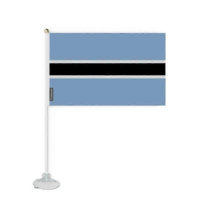 Suction Cup Flag - Botswana - 20 x 30 cm - Durable Polyester - Double-Sided Print - Multicolor