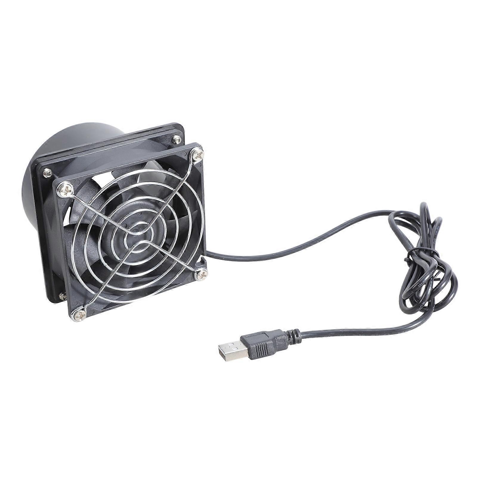 Compactly 8cm USB Exhaust Blower Fan Ventilation Fan for Enhances Airflows in 3D Printer Housings and Soldering Stations
