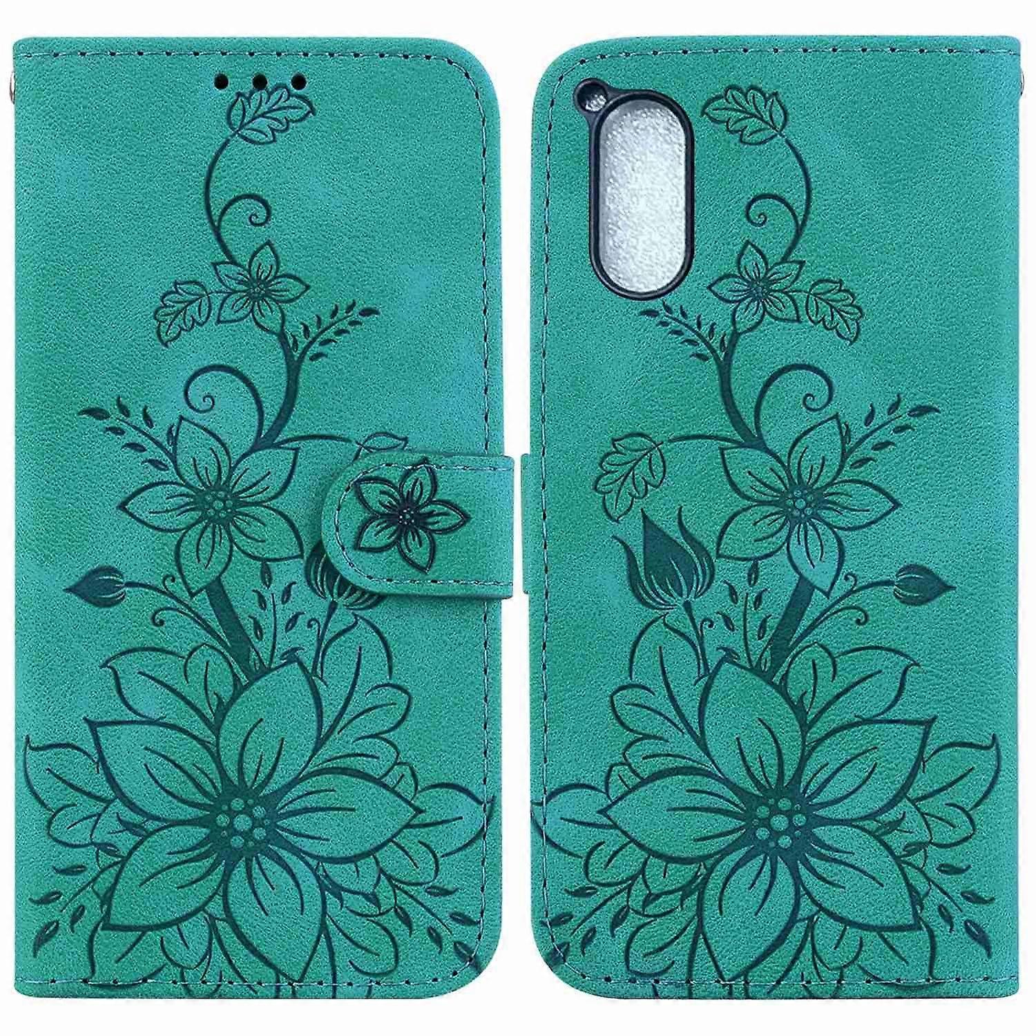 Lily Embossed Leather Phone Case