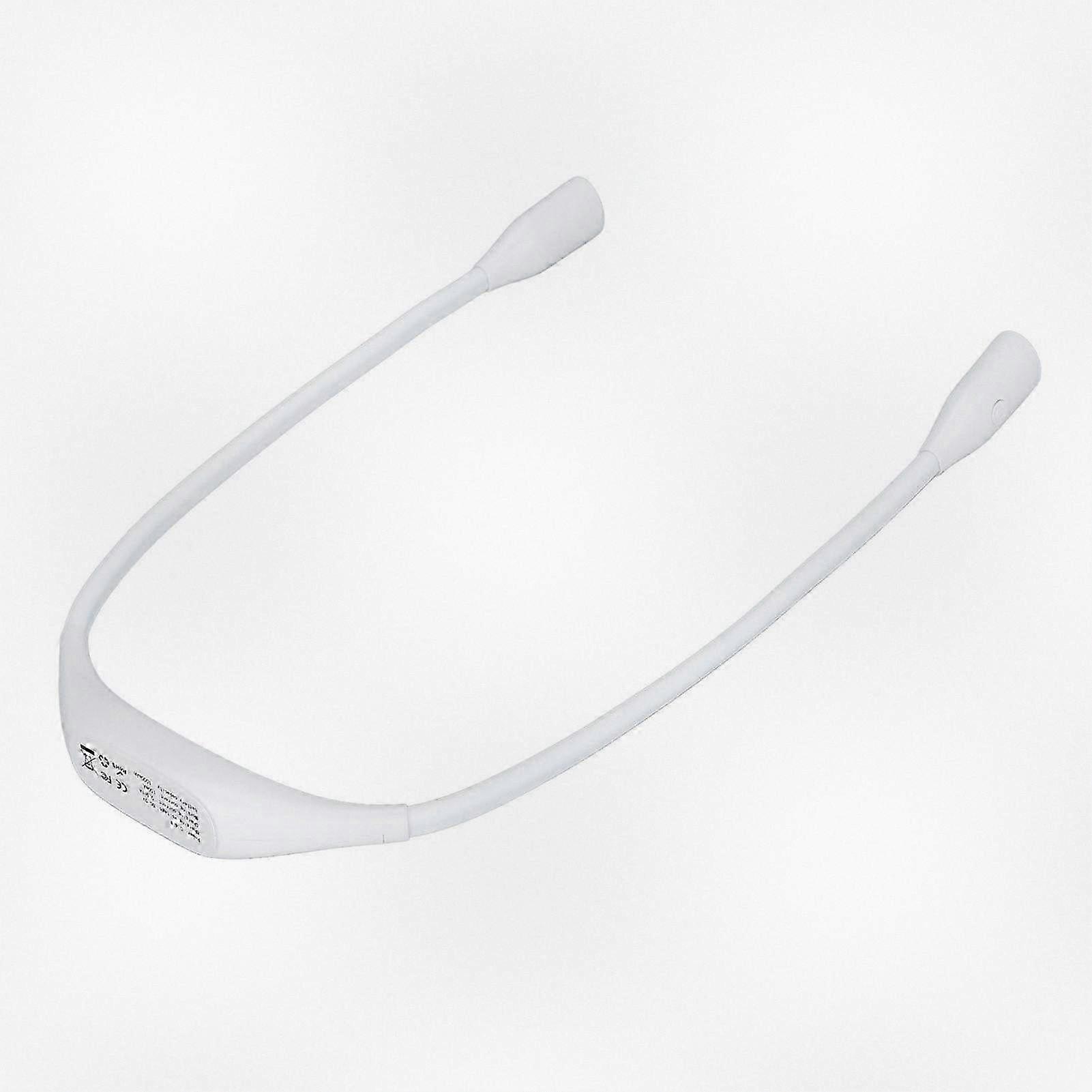 Portable LED Hands-Free Reading Lamp with USB Charging and Eye-Friendly Design for Crocheting and Other Activities in White