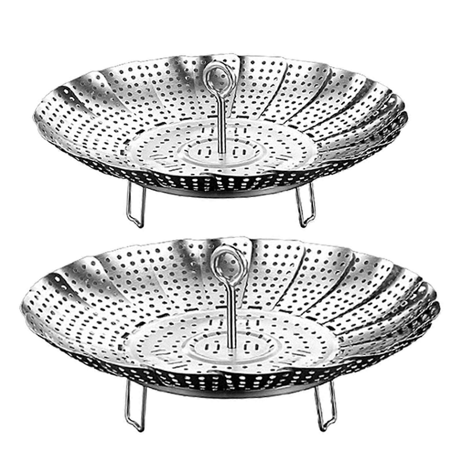 Stainless Steel Steamer Duo - 2 Pack for Home Cooking
