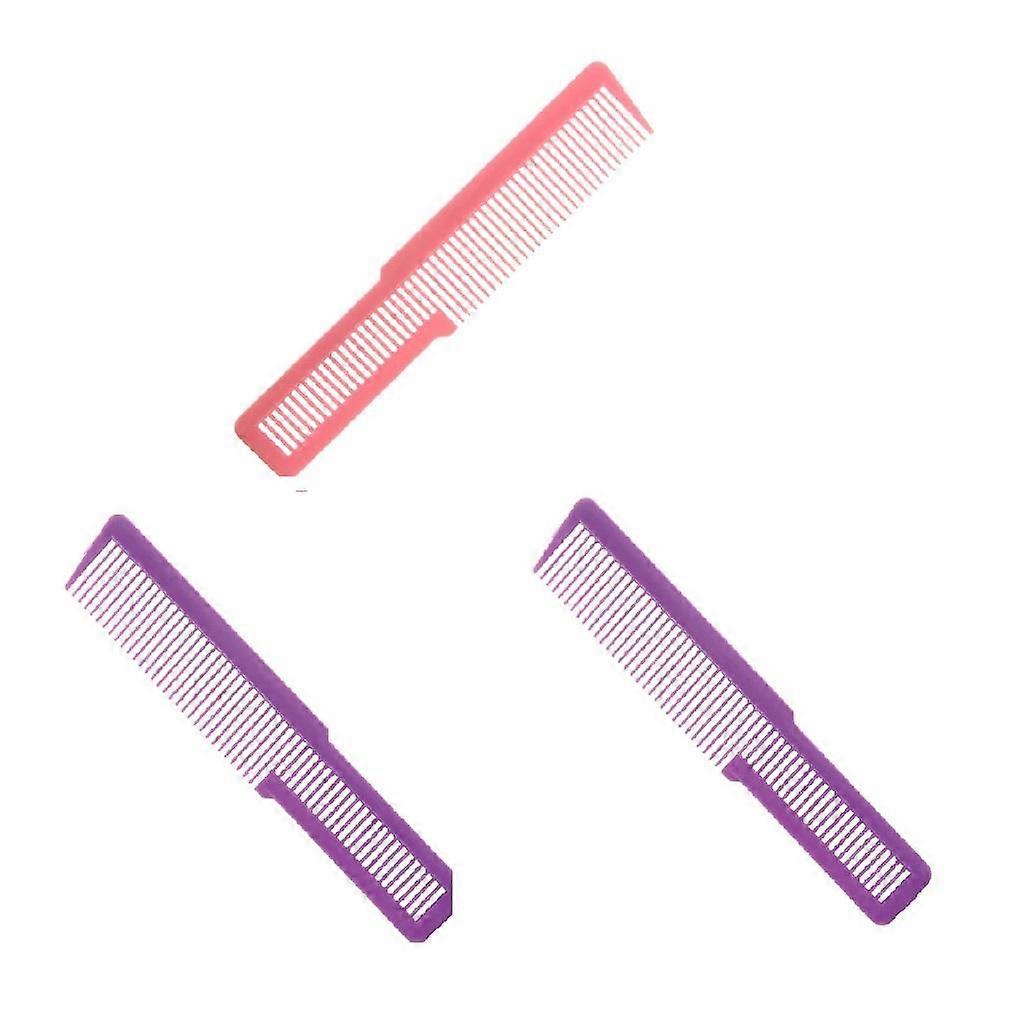 3x Barber Comb Clipper Comb - Small 8" Long - Clipper Comb