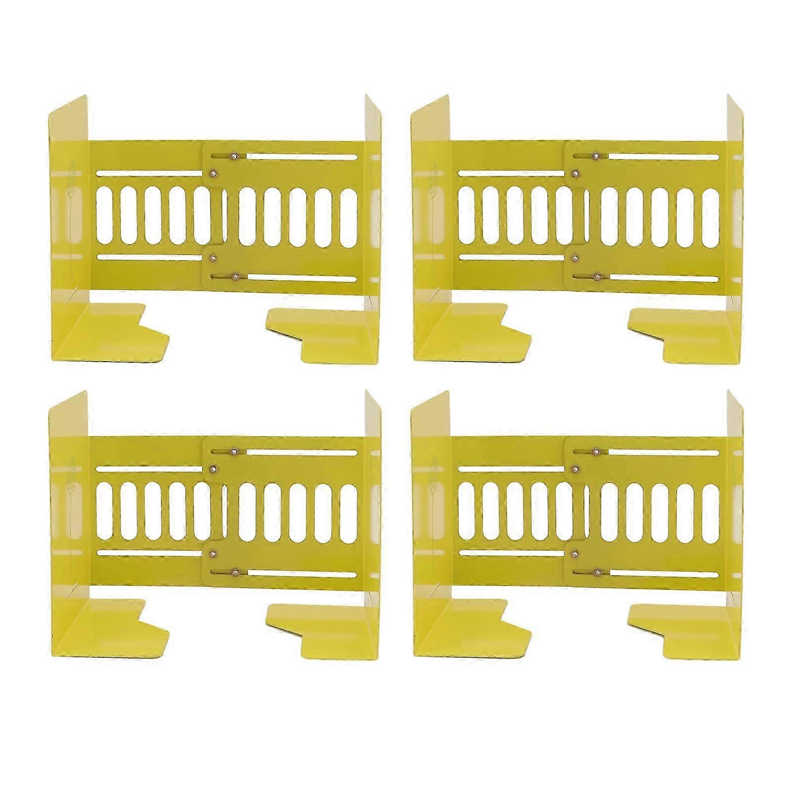 Flexible Retractable Bookends, Metal Design for Adjustable Shelf Support-1